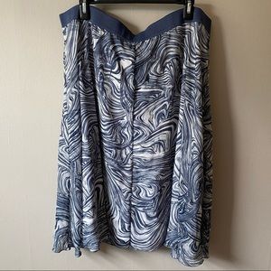 Alfani Blue Flowy Skirt Sz XXL